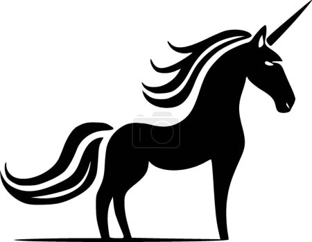 Illustration for Unicorns - minimalist and flat logo - vector illustration - Royalty Free Image