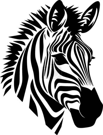 Ilustración de Zebra - logotipo vectorial de alta calidad - ilustración vectorial ideal para el gráfico de camisetas - Imagen libre de derechos