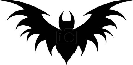 Bat - minimalist and flat logo - vector illustration