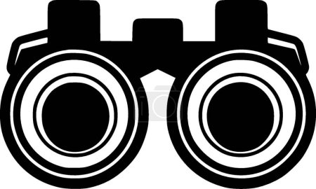 Binoculars - minimalist and simple silhouette - vector illustration