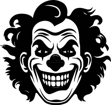 Clown - silhouette minimaliste et simple - illustration vectorielle