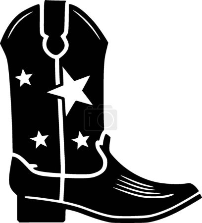 Illustration for Cowboy boot - minimalist and simple silhouette - vector illustration - Royalty Free Image