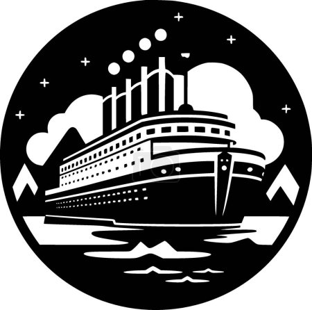 Cruise - minimalist and simple silhouette - vector illustration