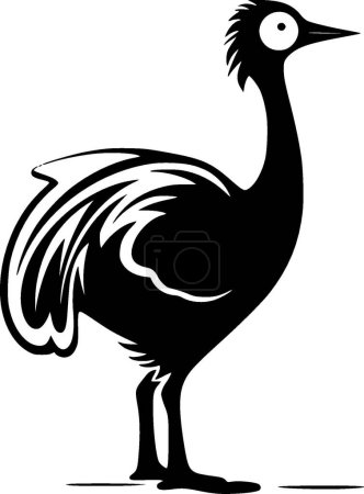 Dodo - illustration vectorielle en noir et blanc