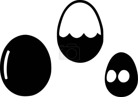 Eier - minimalistisches und flaches Logo - Vektorillustration