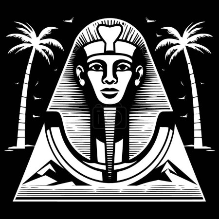 Egypt - minimalist and simple silhouette - vector illustration