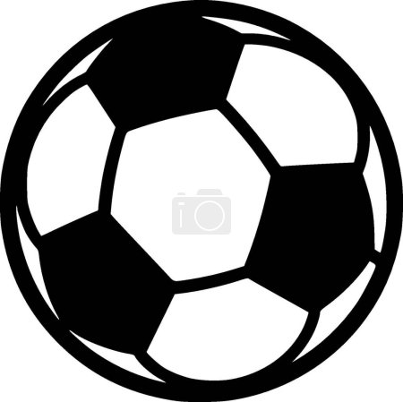 Fußball - minimalistische und einfache Silhouette - Vektorillustration