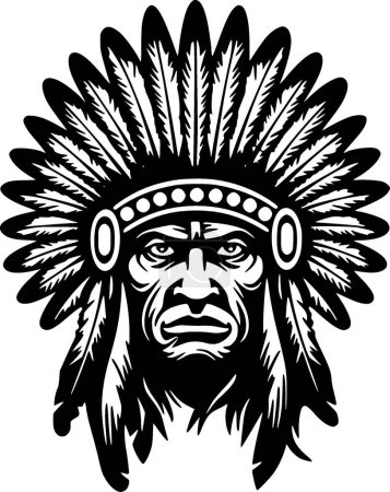 Indian chief - high quality vector logo - vector illustration ideal for t-shirt graphic