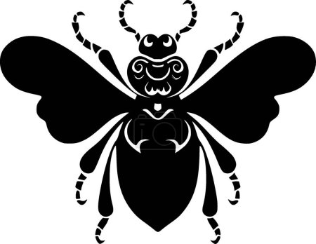 Ladybug - minimalist and flat logo - vector illustration