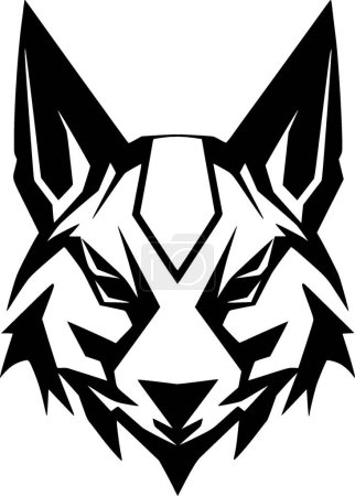 Lynx - minimalistische und einfache Silhouette - Vektorillustration