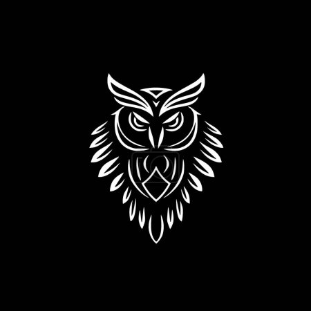 Owl - minimalist and simple silhouette - vector illustration