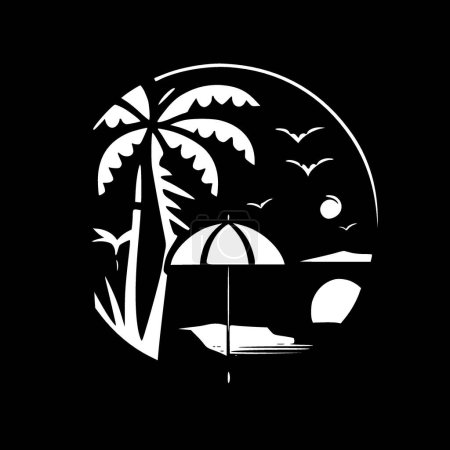 Summer - minimalist and flat logo - vector illustration