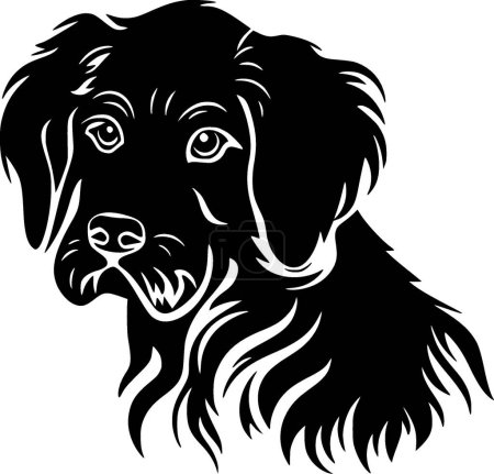 Terrier - minimalistisches und flaches Logo - Vektorillustration