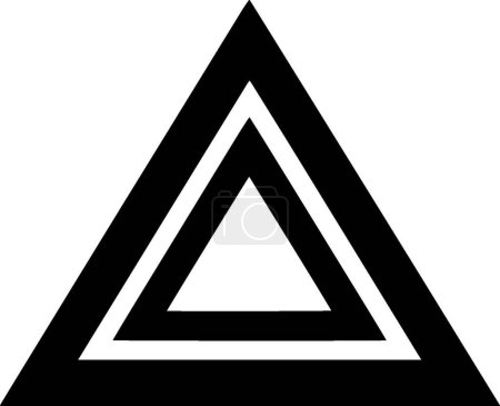 Triangle - minimalist and simple silhouette - vector illustration
