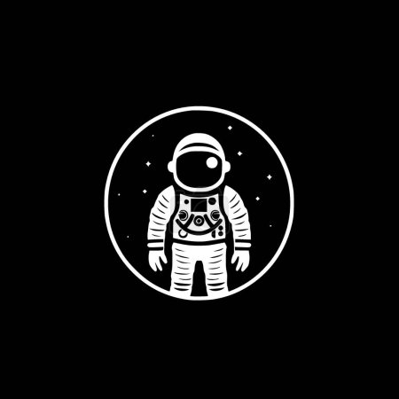 Astronaut - minimalistisches und flaches Logo - Vektorillustration