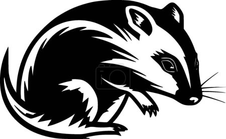 Badger - minimalist and flat logo - vector illustration