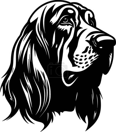 Ilustración de Bloodhound - silueta minimalista y simple - ilustración vectorial - Imagen libre de derechos