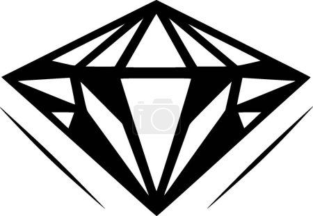 Ilustración de Diamante - logotipo vectorial de alta calidad - ilustración vectorial ideal para el gráfico de camisetas - Imagen libre de derechos