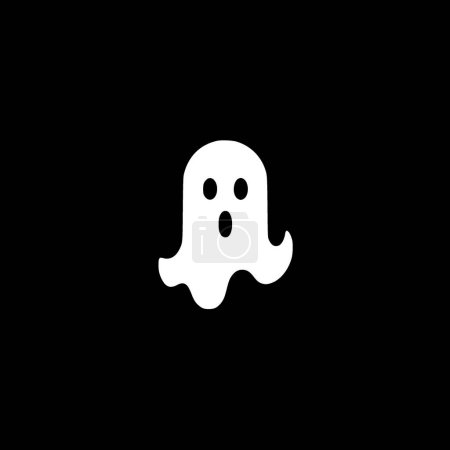 Ghost - minimalist and simple silhouette - vector illustration