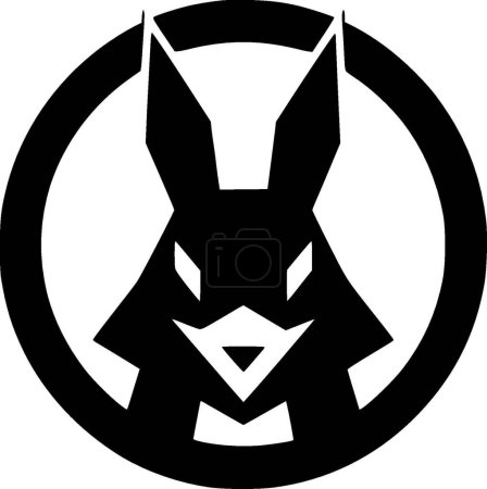 Illustration for Rabbit - minimalist and flat logo - vector illustration - Royalty Free Image
