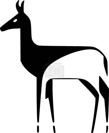 Animal - icono aislado en blanco y negro - ilustración vectorial