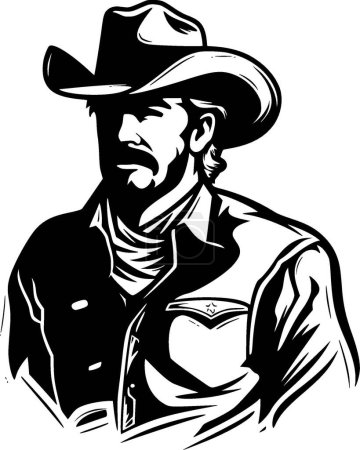 Ilustración de Cowboy - logotipo vectorial de alta calidad - ilustración vectorial ideal para el gráfico de la camiseta - Imagen libre de derechos