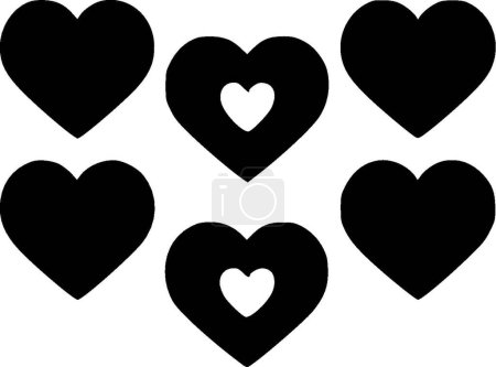 Ilustración de Corazones - logotipo vectorial de alta calidad - ilustración vectorial ideal para el gráfico de camisetas - Imagen libre de derechos