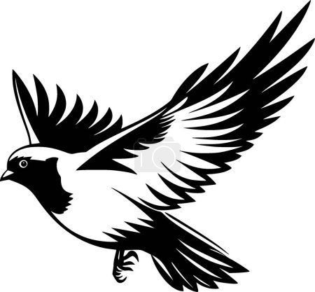 Pigeon - black and white isolated icon - vector illustration