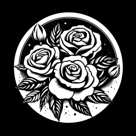 Ilustración de Rosas - logotipo vectorial de alta calidad - ilustración vectorial ideal para el gráfico de camisetas - Imagen libre de derechos