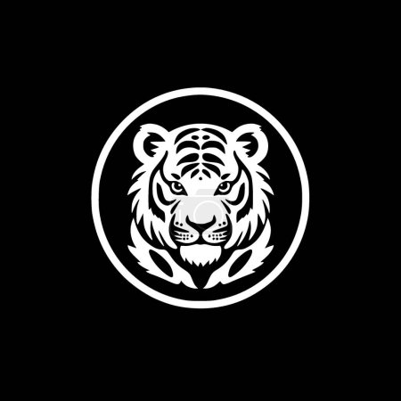 Tiger - minimalistisches und flaches Logo - Vektorillustration