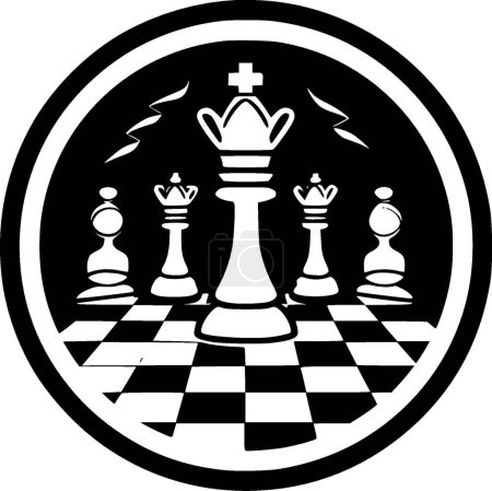 Illustration for Chess - minimalist and simple silhouette - vector illustration - Royalty Free Image