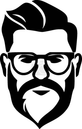 Papa - icône isolée en noir et blanc - illustration vectorielle