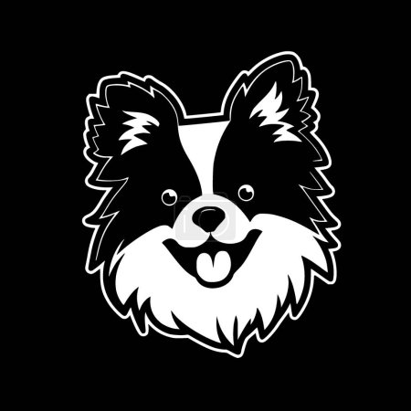 Pomeranian - minimalist and flat logo - vector illustration