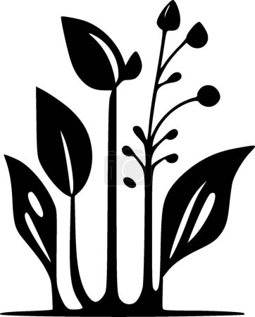 Spring - minimalist and flat logo - vector illustration