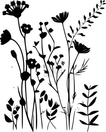 Illustration for Wildflowers - high quality vector logo - vector illustration ideal for t-shirt graphic - Royalty Free Image