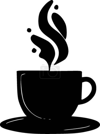 Kaffee - Schwarz-Weiß-Vektorillustration