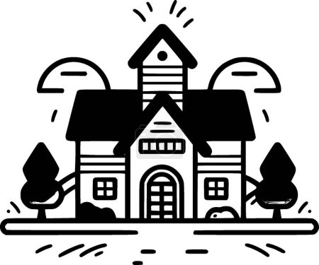 Bauernhaus - hochwertiges Vektor-Logo - Vektor-Illustration ideal für T-Shirt-Grafik