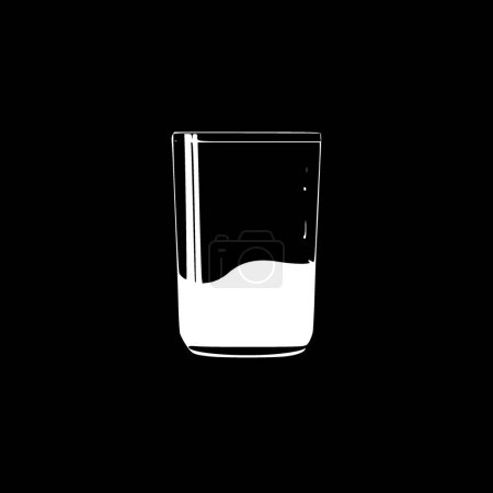 Vidrio puede - icono aislado en blanco y negro - ilustración vectorial