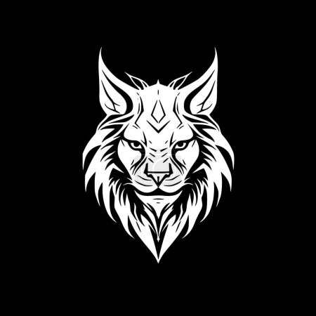 Lynx - minimalistische und einfache Silhouette - Vektorillustration