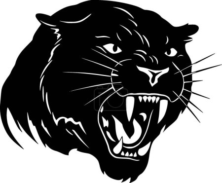 Panther - minimalist and flat logo - vector illustration