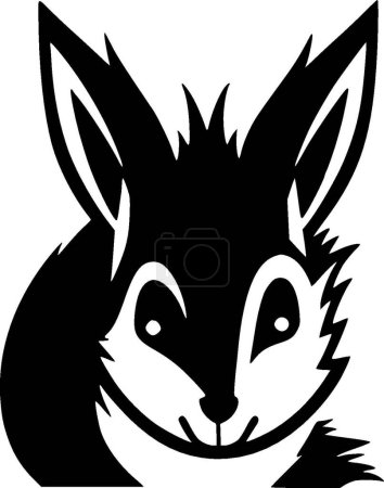 Skunk - minimalistisches und flaches Logo - Vektorillustration