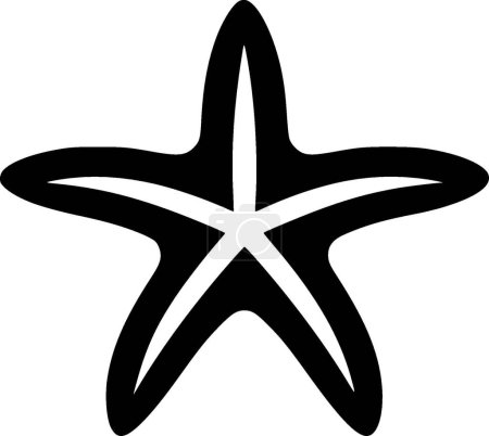 Estrella de mar - logo minimalista y plano - ilustración vectorial