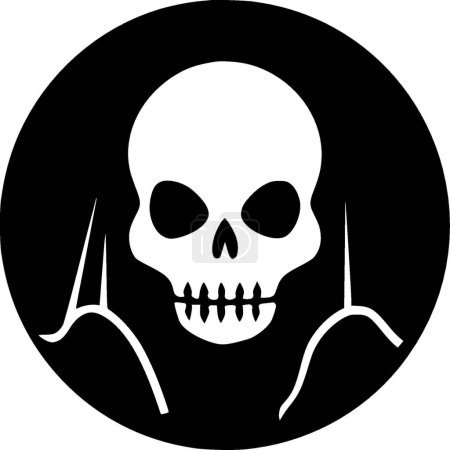 Illustration for Death - black and white vector illustration - Royalty Free Image