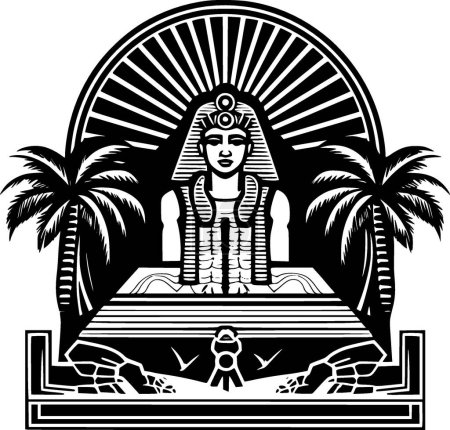 Egipto - logo minimalista y plano - ilustración vectorial