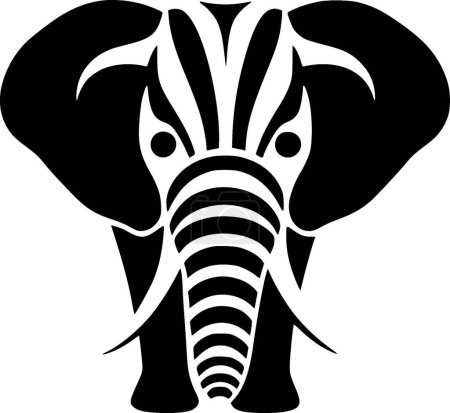 Elephant - minimalist and simple silhouette - vector illustration