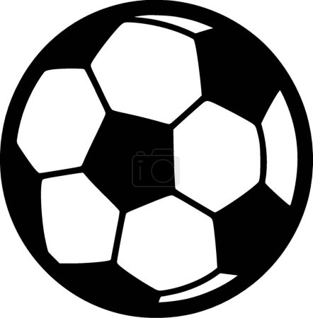 Football - black and white vector illustration