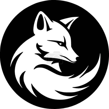Fox - silueta minimalista y simple - ilustración vectorial