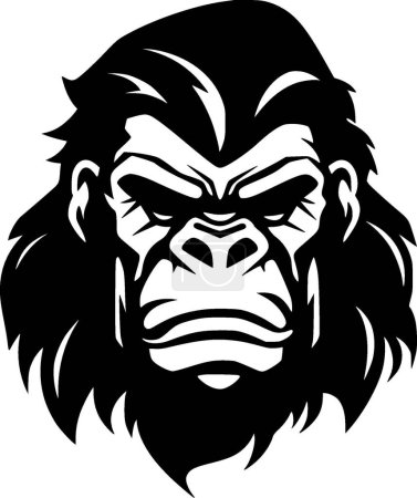 Ilustración de Gorila - logotipo vectorial de alta calidad - ilustración vectorial ideal para el gráfico de la camiseta - Imagen libre de derechos