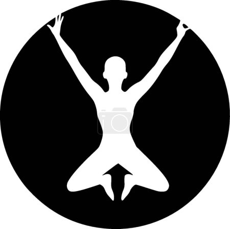 Gymnastics - minimalist and flat logo - vector illustration