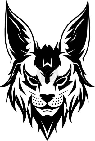 Illustration for Lynx - minimalist and flat logo - vector illustration - Royalty Free Image